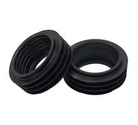 2 juntas cónicas de goma para tubo de descarga profunda Geberit, 42 mm, para 119.668.00.1, color negro, elemento de sellado impermeable de caucho resistente para piezas de arco ocultas en cisternas de