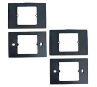2 Kit Adaptador Caja 503 a 502 Negro, Cubre Cassette Placa Para Cassette 503, Soporte Reductor para Termostatos y Productos Smart Forma Cuadrada, 120 x 86 x 3,5 mm, Tornillo Incluido
