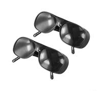 2 lentes de soldadura de oscurecimiento automático, visión de color real, con bloqueo de luz azul, para moler TIG, MIG, MMA, diseño de patillas anchas (negro)