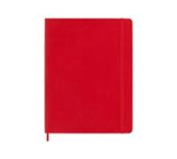 2 libreta clásica tapa blanda rojo escarlata XL lisa