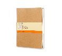 2 Libretas Cahier Marron Kraft Xl Rayas (set De 3)