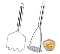 2 Machacador de Patatas Profesional Inoxidable,Aplastador de Patata Cocidas