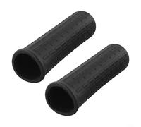 2 manijas de goma para carretilla, tubos redondos antideslizantes, asas de repuesto negras para exposición al aire libre a largo plazo y uso frecuente intensivo (122 x 33 mm)