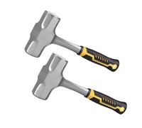 2 Martillos de Demolición 2000g con Mango de Goma, 310mm Largo | CHUENHEI, Acero Forjado al Carbono, Cabeza Doble, Empuñadura Antivibración, Rompe Hormigón, Ladrillo, Maza y Pilotes