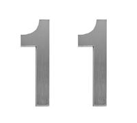 2 números de buzón de 75 mm de longitud, número 1, números de casa adhesivos de acero inoxidable para placas de puerta, buzón, apartamento, hotel, patio
