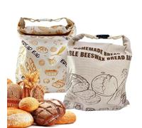 2 Pack Beeswax Bread Storage Bags Reusable Bread Keeper Pouches