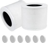 2 Pack Filtros de Repuesto para LEVOIT Core Mini Purificador de Aire | Filtro de Repuesto 3 en 1 Core Mini, Filtro de Carbón Activado de Alta Eficiencia, 6 Almohadillas Aromáticas