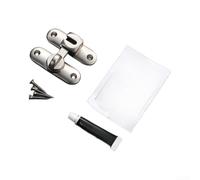 2 Pack No Drill Door Latch Zinc Alloy Slide Bolt Lock | Zinc Alloy 78mm Compact Size 90° Rotary Lock Vertical/horizontal Install Cabinets para windows Bathrooms Glue Included