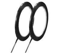 2 pcs 3mm x 66m Cintas de Pizarra Blanca, Cinta Negra Autoadhesiva de Pizarra Blanca para Oficina, Escuela, Gráficos y Marcaje