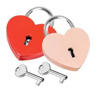 2 Pcs Candado en Forma de Corazón Mini candado decorativo con llave para diario joyero caja de almacenamiento libro equipaje