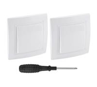2 PCS Interruptor de Serie Empotrado Interruptor/Conmutado Conmutador | UYUYong Interruptor Pared Simple 10A 250V Pulsador Luz Interruptores Luz light switch para Escaleras Corredor Dormitorio