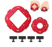 2 Pcs Plantillas de Fresado para Enrutador Bricolaje en Madera Jig de Radio | Plantilla de Radio de Fresadora 4 en 1 para Enrutador para Enrutador R10 R15 R20 R25 R30 R35 R40 R50 Esquina para Enrutador