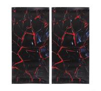 2 pegatinas 3D para coche, pilar B, impermeable, 50 x 25 cm, decoración de columna de puerta, color negro (D)