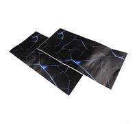 2 pegatinas 3D para coche, pilar B, resistente al agua, 50 x 25 cm, decoración para columna de puerta, color negro (C)