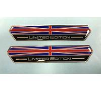 2 pegatinas de gel con diseño de la bandera británica de 100 mm