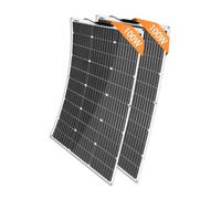 2 Piezas 100W Panel Solar Flexible 18V Módulo Placa Solar ideal para autocaravana, camping, casa de jardín