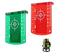 2 Piezas 10x7cm Tarjetas de Objetivo Láser Magnéticas, Placa de Puntería Láser para Verdes y Rojas, Placa de Objetivo Magnético Adaptada a Línea, Cruz, y Medición, Sistema de Entrenamiento de Tiro