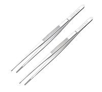 2 Piezas 30 cm Pinzas de Cocina de Acero Inoxidable, Pinzas de Acero Inoxidable Rectas, Pinzas de Cocina Profesionales