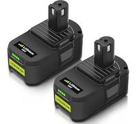 2 Piezas 5.5Ah Repuesto para Ryobi batería 18V 5500mAh para Ryobi batería 18V RB18L50 RB18L40 RB18L25 P108 P107 P103 P102 con indicadoras LED Herramientas de la Batería