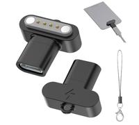 2 Piezas Adaptadores USB-C Compatibles con Plaud Note / Plaud Note Pro | Puerto de Carga USB-C a USB-C para Grabadoras de Voz con IA, Adaptador de Carga Portátil - Negro
