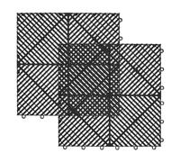 2 Piezas Alfombrilla de Rejilla de Drenaje Entrelazada 40x40 CM | Plástico, Orificios Grandes y Diseño Grueso, para Baño, Garaje y Lavado de Coches
