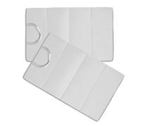 2 piezas Alfombrilla para Tabla de Planchar Plegable 68x40x0,5cm | Tejido y Tablero PP, Asa Resistente, Doble Cara y Triple Pliegue, para Ropa y Ropa de Cama