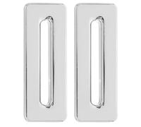 2 Piezas Anillo Embellecedor de Rebosadero, Size 1 | Acabado Plata, Mecanismo Oculto de Inserción, para Lavabos de Tocador y Baños Modernos
