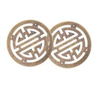 2 Piezas Aplique para Caja Vintage de Latón, Estilo Chino Antiguo | Decoración para Caja de Madera y Mesa, Instalación Sencilla, Ligera y Resistente, para Bricolaje Retro