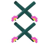 2 Piezas Atril Portátil Plegable de Flores, Púrpura | Plástico Ranuras Ajustables, Diseño Floral Mini Compacto, para Cocinas y Dormitorios, Lectura Manos Libres