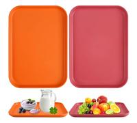 2 Piezas Bandeja Plastico,24 x 17 x 2 cm Bandejas de Plastico