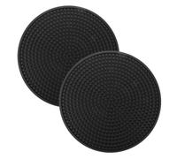 2 Piezas Bandeja Redonda para Cubitera de 11, 8 Pulgadas PVC Negra