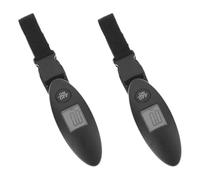2 Piezas Báscula Portátil de Mano para Equipaje 40kg 88lb Digital | Pantalla Clara, Medición Precisa y Uso Versátil, ABS Negro, para Viajes y Estaciones, sin Batería Incluida Estilo Aleatorio