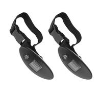2 Piezas Báscula Portátil para Equipaje Digital 40kg 88lb Pantalla | ABS Negro, Precisa y Portátil, para Maletas y Maletas de Viaje, sin Batería Incluida Estilo Aleatorio