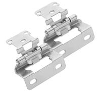 2 Piezas Bisagra de Cierre Automático, 1/2 Pulgada, Plata | Acero Acabado Níquel Cepillado, Montaje Frontal Semiencubierto, Cierre Silencioso y Estable para Cocina