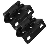 2 Piezas Bisagra de Cierre Automático Semiescondida 1/2 Pulgada | Acero Negro, Mecanismo de Resorte Estable, Aplicación Versátil para Puertas de Armario y Uso Marino