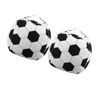 2 Piezas Bolsa de Almacenamiento para Juguetes de Peluche, Hogar | Lona y Felpa, Tema Futbolero, Ligera y Convertible en Asiento, para Peluches y Cojines