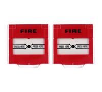 2 Piezas Botón de Alarma de Incendio Reinicio Manual | Plástico Rojo y Instalación Sencilla, Respuesta Rápida, Compatibilidad Sistema de Alerta