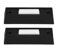 2 Piezas Botón Pulsador de Timbre Iluminado Negro | Plástico, LED Integrado y Montaje en Pared, Tacto Preciso y Brillo Suave para Visitantes