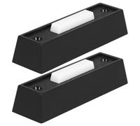 2 Piezas Botón Pulsador de Timbre Luz Led, Negro, para Cableado | Plástico Negro, Montaje en Pared, Resistente al Clima, Compatible Placas Estándar y Entradas