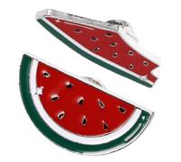 2 Piezas Broche de Sandía para Ropa, Pin de Esmalte Rojo | Clips para Vestidos de Mujer, Pinza para Chal Retro, Cierre Delicado para Cárdigan