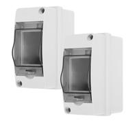 2 Piezas Caja Eléctrica Exterior de 2 Vías Ventana Transparente | ABS y PC, Monitoriza el Estado, para Equipos de Carga y Paneles Eléctricos, Uso Interior