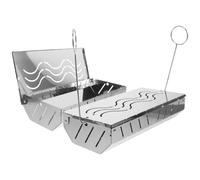 2 Piezas Caja para Ahumar con Tapa, Rectangular | Conjunto Grande y Pequeño, Uso Exterior y Camping, para Parrillas de Carbón y Cocción con Virutas