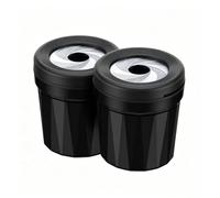 2 Piezas Cenicero Coche con Tapa, para VW Atlas ID.4 ID.5 T-Cross T-Roc, Cenicero Absorbe Humo, Sellada, Antiolor, Desmontable, Exterior, Gran Capacidad,A