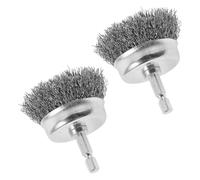 2 Piezas Cepillo de Alambre de Acero para Taladro Mango Hexagonal