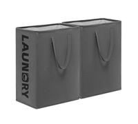 2 Piezas Cesto para Ropa Sucia,75L Bolsas Cestos para la Colada Plegable Bolsas de Lavandería Grande Cesto Ropa Sucia, Impermeable Canasta de Lavandería para Cuarto de Lavado Baño,60x40x34cm