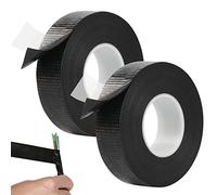 2 piezas Cinta Aislante Negra,5m x 23mm x 0.8mm Cinta De Silicona De Autofusión,Cinta Aislante Ancha Negra,Cinta Adhesiva Cinta Vulcanizada,para Instalaciones Eléctricas, Proteger, Agrupar y Reparar