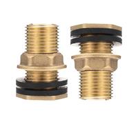2 Piezas Conector de Mamparo para Depósito 3/8 Hembra 1/2 Macho de