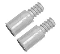 2 Piezas Conector Metálico de Rosca para Mango de Escoba y Fregona | Kit de Reparación con 20,4mm y 22mm, Aleación de Aluminio, Plata, para Postes Telescópicos Rectos