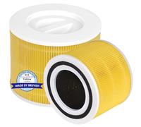 (2 piezas) Core 300 Cuidado de mascotas Filtro para el purificador de aire LEVOIT Core 300 y 300S, filtro HEPA verdadero de grado H13, carbón activado 3 en 1, comparación con Core 300-RF-PA amarillo