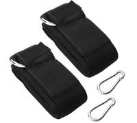 2 Piezas Correas de Hamaca de Nailon Negro, sin Herramientas | Alta Densidad y Resistencia al Desgaste, para Sillas Colgantes y Asientos, Jardines y Patio